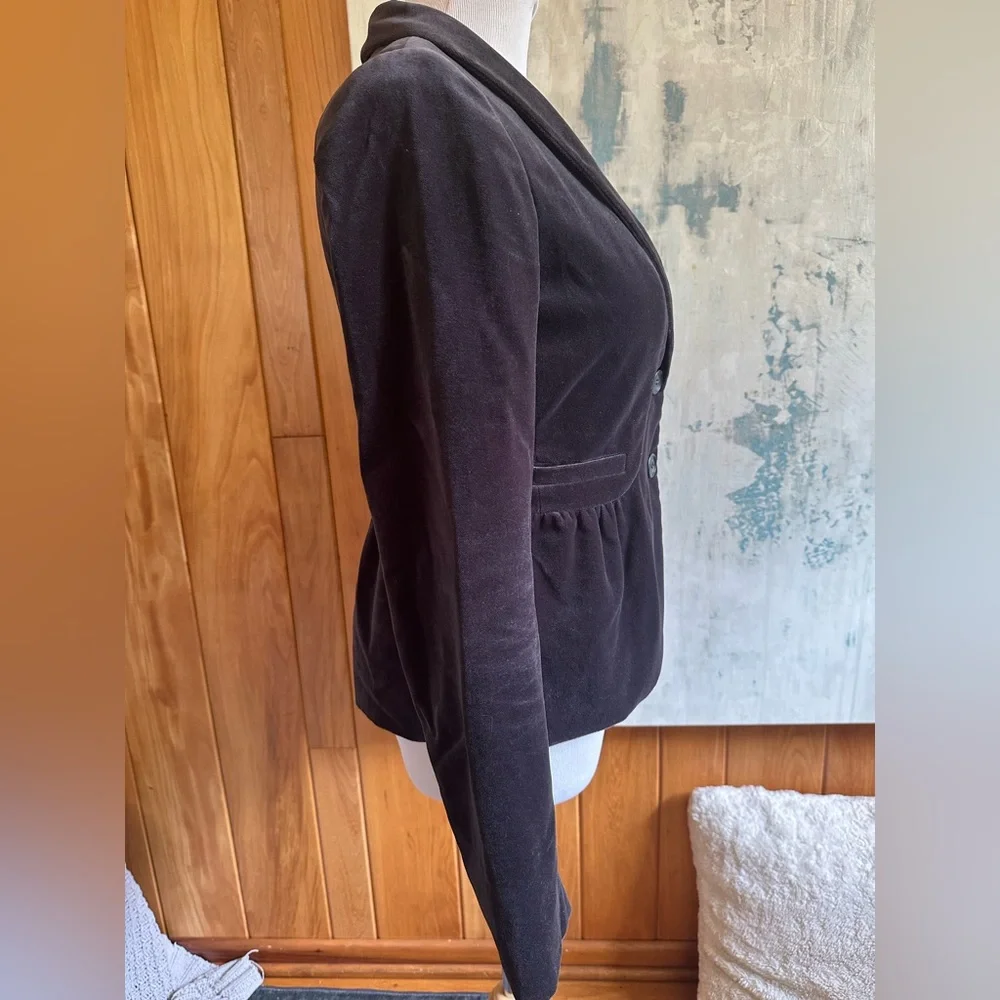 J. Crew Elegant Fitted Women's Blazer. 2T. Smoky Black. Velvet Like. Holidays